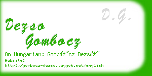 dezso gombocz business card